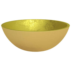 vidaXL Basin Glass 50x37x14 cm Gold