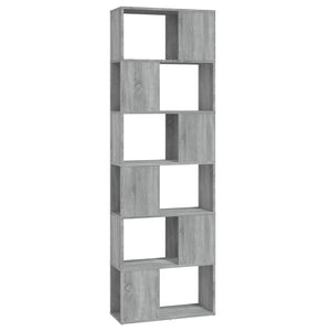 vidaXL Book Cabinet/Room Divider Grey Sonoma 60x24x186 cm