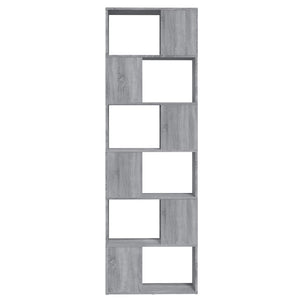 vidaXL Book Cabinet/Room Divider Grey Sonoma 60x24x186 cm