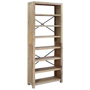 vidaXL 7-Tier Bookcase 80x30x200 cm Solid Wood Acacia