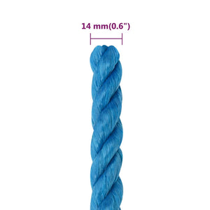 vidaXL Work Rope Blue 14 mm 25 m Polypropylene