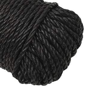 vidaXL Work Rope Black 8 mm 50 m Polypropylene