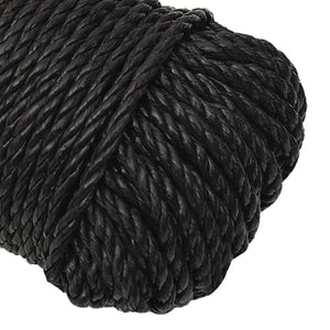 vidaXL Work Rope Black 8 mm 100 m Polypropylene