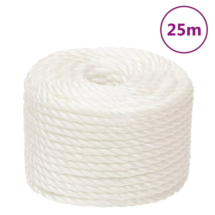 vidaXL Work Rope White 24 mm 25 m Polypropylene