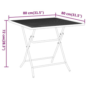 vidaXL 3 Piece Garden Dining Set Expanded Metal Mesh Anthracite