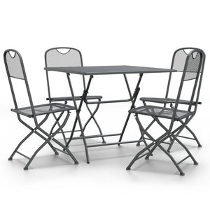 vidaXL 5 Piece Garden Dining Set Expanded Metal Mesh Anthracite