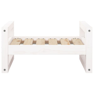 vidaXL Dog Bed White 55.5x45.5x28 cm Solid Pine Wood