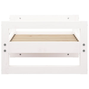 vidaXL Dog Bed White 55.5x45.5x28 cm Solid Pine Wood