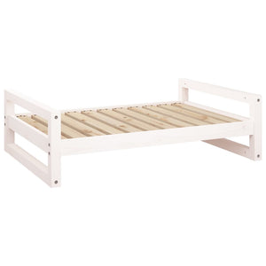 vidaXL Dog Bed White 95.5x65.5x28 cm Solid Pine Wood