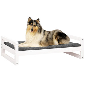 vidaXL Dog Bed White 95.5x65.5x28 cm Solid Pine Wood