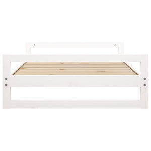 vidaXL Dog Bed White 105.5x75.5x28 cm Solid Pine Wood