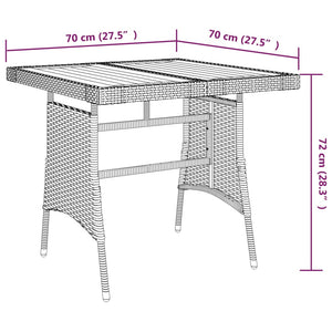 vidaXL 3 Piece Outdoor Dining Set Poly Rattan Black