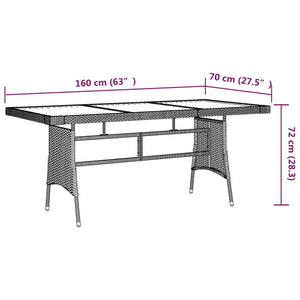 vidaXL 9 Piece Outdoor Dining Set Poly Rattan Grey