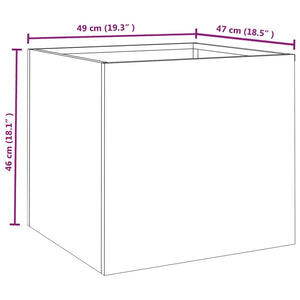 vidaXL Planter 49x47x46 cm Corten Steel