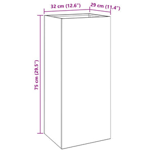 vidaXL Planter 32x29x75 cm Corten Steel