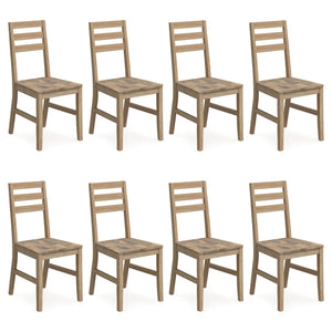 vidaXL Dining Chairs 8 pcs Solid Wood Acacia