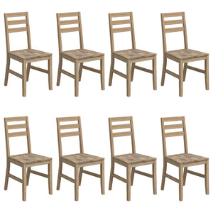 vidaXL Dining Chairs 8 pcs Solid Wood Acacia