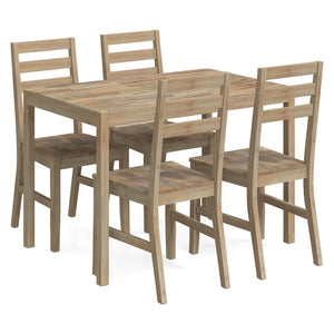 vidaXL 5 Piece Dining Set Solid Wood Acacia