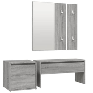 vidaXL Hallway Furniture Set Grey Sonoma Engineered Wood