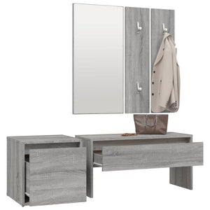 vidaXL Hallway Furniture Set Grey Sonoma Engineered Wood