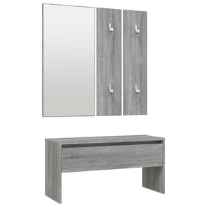 vidaXL Hallway Furniture Set Grey Sonoma Engineered Wood