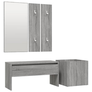 vidaXL Hallway Furniture Set Grey Sonoma Engineered Wood