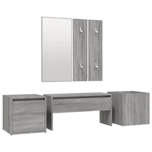 vidaXL Hallway Furniture Set Grey Sonoma Engineered Wood