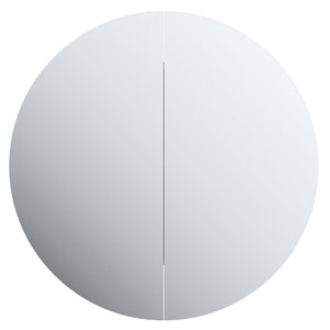 vidaXL Bathroom Cabinet with Round Mirror&LED White 40x40x17.5 cm