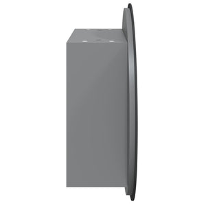 vidaXL Bathroom Cabinet with Round Mirror&LED Grey 47x47x17.5 cm