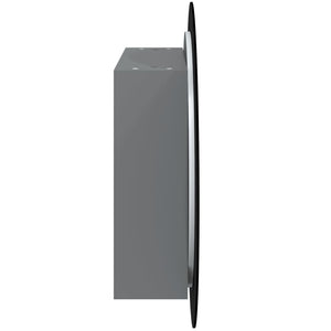 vidaXL Bathroom Cabinet with Round Mirror&LED Grey 54x54x17.5 cm