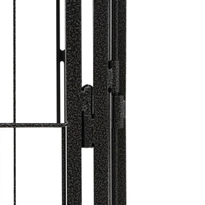 vidaXL 28-Panel Dog Playpen Black 50x100 cm Powder-coated Steel