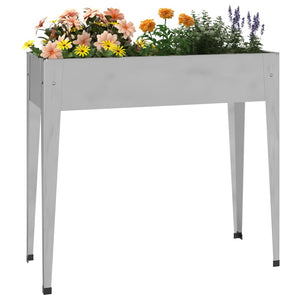 vidaXL Garden Planter 100.5x40.5x90 cm Galvanised Steel