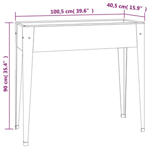 vidaXL Garden Planter 100.5x40.5x90 cm Galvanised Steel