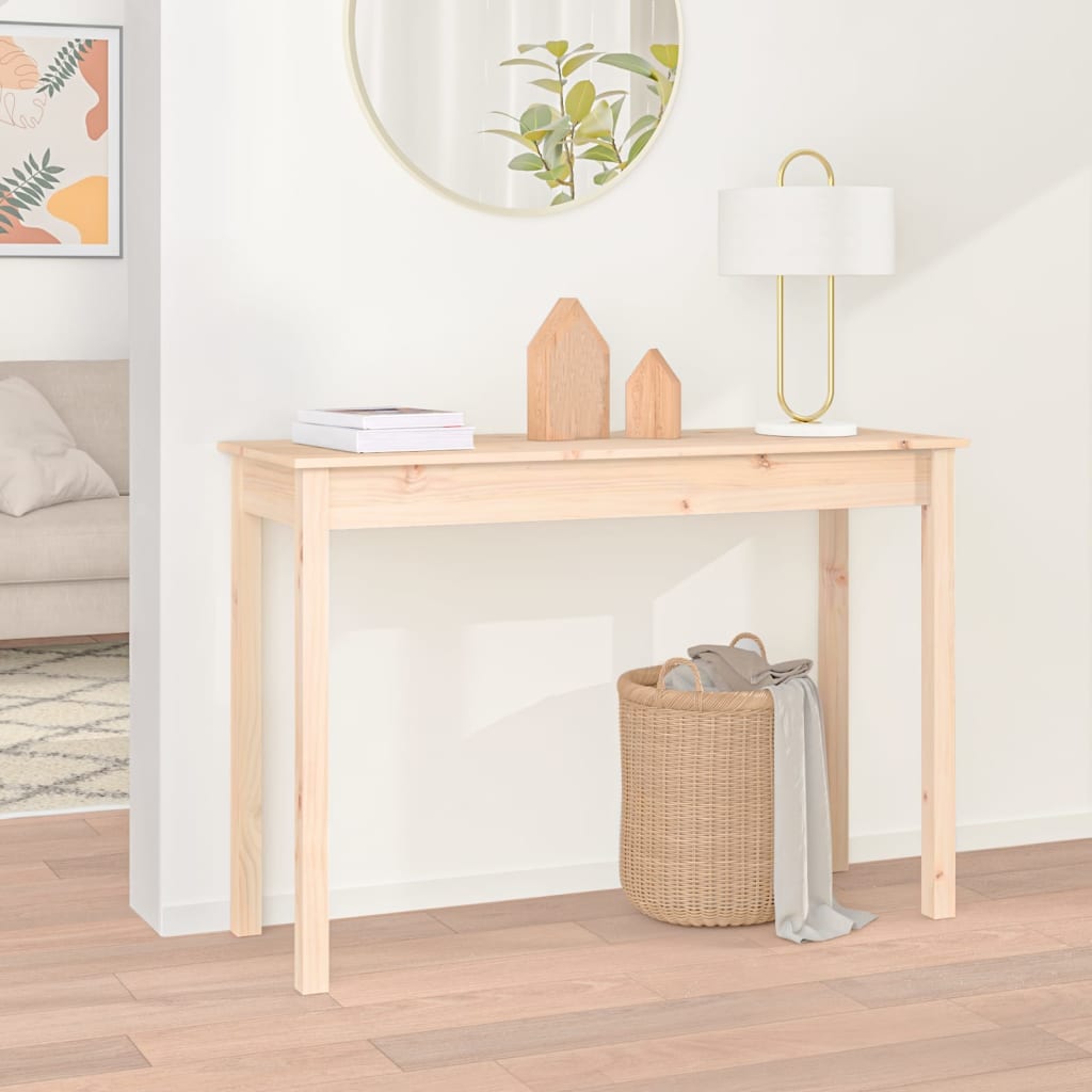 vidaXL Console Table 110x40x75 cm Solid Wood Pine