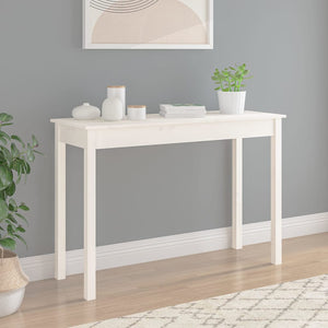 vidaXL Console Table White 110x40x75 cm Solid Wood Pine