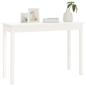 vidaXL Console Table White 110x40x75 cm Solid Wood Pine