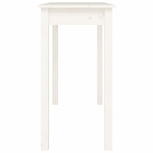 vidaXL Console Table White 110x40x75 cm Solid Wood Pine