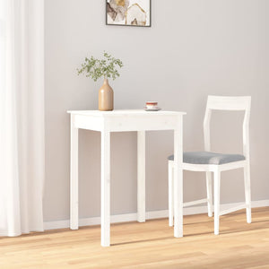 vidaXL Dining Table White 55x55x75 cm Solid Wood Pine