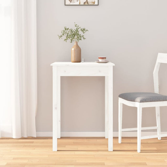 vidaXL Dining Table White 55x55x75 cm Solid Wood Pine