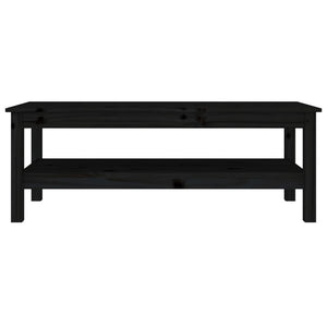 vidaXL Coffee Table Black 110x50x40 cm Solid Wood Pine