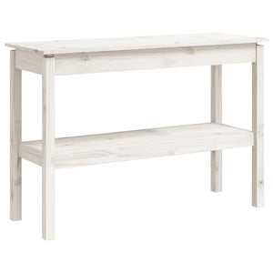 vidaXL Console Table White 110x40x75 cm Solid Wood Pine