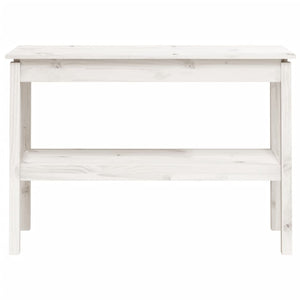 vidaXL Console Table White 110x40x75 cm Solid Wood Pine