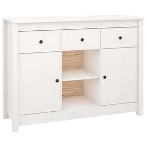 vidaXL Sideboard White 100x35x74,5 cm Solid Wood Pine