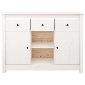 vidaXL Sideboard White 100x35x74,5 cm Solid Wood Pine