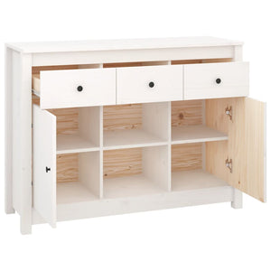 vidaXL Sideboard White 100x35x74,5 cm Solid Wood Pine