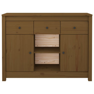 vidaXL Sideboard Honey Brown 100x35x74,5 cm Solid Wood Pine