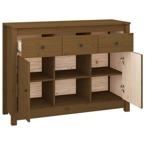 vidaXL Sideboard Honey Brown 100x35x74,5 cm Solid Wood Pine