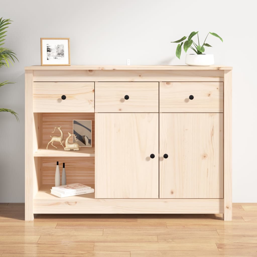 vidaXL Sideboard 100x35x74 cm Solid Wood Pine