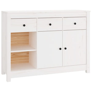 vidaXL Sideboard White 100x35x74 cm Solid Wood Pine