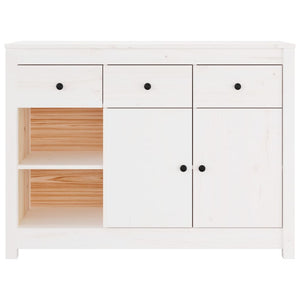 vidaXL Sideboard White 100x35x74 cm Solid Wood Pine